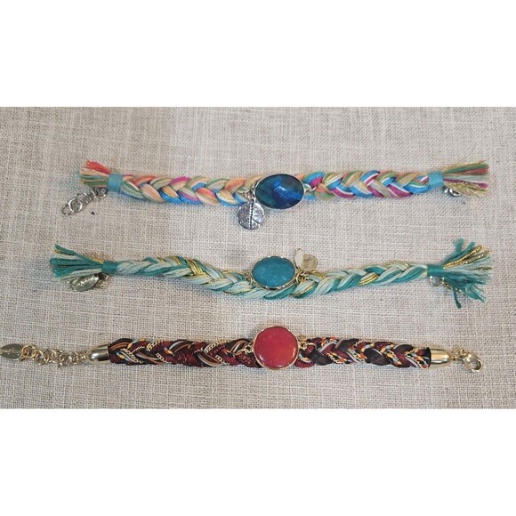 RGLB Laura Janelle Set Of 3 Braided Fashion Bracelets - Picture 1 of 3